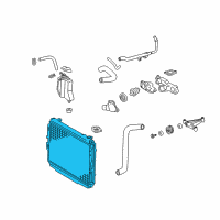 OEM Toyota Tundra Radiator Assembly Diagram - 16400-0F020