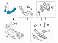 OEM Hyundai Tucson ARM ASSY-RR TRAILING ARM, LH Diagram - 55270-N9000