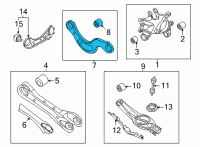 OEM 2022 Hyundai Tucson ARM COMPLETE-REAR UPPER Diagram - 55120-N9150