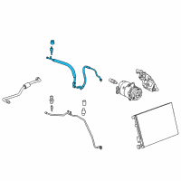 OEM 2009 Chevrolet Corvette AC Hoses Diagram - 15868016