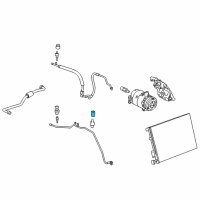 OEM 2010 Chevrolet Corvette AC Tube Cap Diagram - 10245620