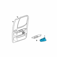 OEM 2000 Toyota Tundra Armrest Base Diagram - 74254-34010