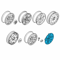 OEM 2017 Ford Police Interceptor Sedan Wheel Cover Diagram - DG1Z-1130-A