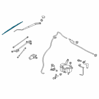 OEM 2016 Nissan NV200 Blade Assembly-Winter WIPER Diagram - B889U-WT16JNW