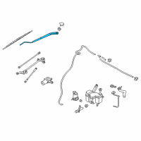 OEM 2015 Nissan NV200 Windshield Wiper Arm Assembly Diagram - 28881-3LM0A