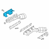 OEM 2021 Nissan Titan Cover-Exhaust Manifold Diagram - 16590-EZ40B