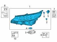 OEM 2019 Toyota Mirai Headlamp Assembly Diagram - 81145-62060