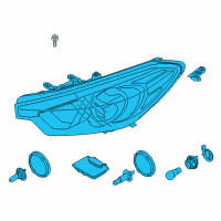OEM 2015 Kia Forte Driver Side Headlight Assembly Diagram - 92101A7221