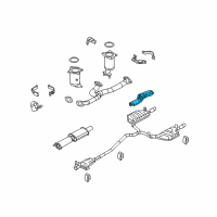 OEM 2011 Lincoln MKZ Muffler & Pipe Shield Diagram - 7H6Z-5E258-A