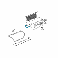 OEM 2003 Saturn Ion Hinge Asm, Rear Compartment Lid Diagram - 10388775