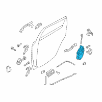 OEM 2009 Ford Focus Latch Diagram - 9S4Z-5426412-A