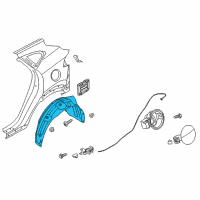 OEM Hyundai Tucson Rear Wheel Guard Assembly, Left Diagram - 86821-D3000