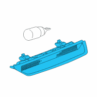 OEM 2000 Saturn LW1 Lamp Asm, High Mount Stop Diagram - 90584882