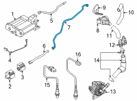OEM 2022 Hyundai Santa Fe Tube-CANISTER Vent Diagram - 31456-P4500