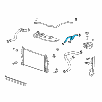 OEM 2014 Buick Verano Radiator Surge Tank Engine Hose Diagram - 13251448