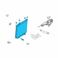 OEM Ford Explorer Sport Trac Radiator Assembly Diagram - 6L2Z-8005-AD