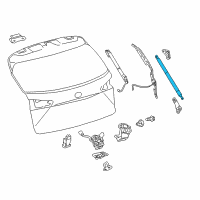 OEM Lexus NX300h Back Door Stay Assembly, Left Diagram - 68960-0WA21