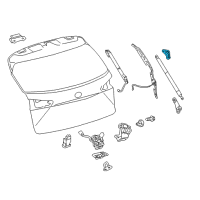 OEM 2017 Lexus NX200t Bracket, Back Door DAMPER Stay Diagram - 68945-78020