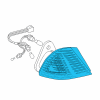 OEM 2000 Toyota Avalon Lens & Housing Diagram - 81551-AC050