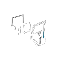 OEM 2009 Jeep Commander Channel-Rear Door Glass Lower Diagram - 55369230AC