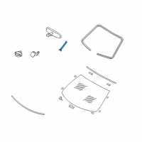 OEM 2016 Infiniti QX50 Rearview Inside Mirror Cover Diagram - 96329-3NA0A