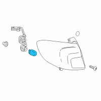 OEM 2016 Buick Envision Signal Lamp Bulb Diagram - 13505777