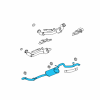 OEM 2009 GMC Canyon Muffler Asm-Exhaust (W/ Exhaust Pipe & Tail Pipe) Diagram - 20793138