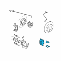 OEM 2021 Dodge Challenger Rear Disc Brake Pad Kit Diagram - 5142561AB