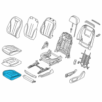 OEM 2020 BMW 530e xDrive Sports Seat Upholstery Parts, Right Diagram - 52-10-7-478-180