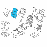 OEM BMW Heating Element, Sports Backrest Diagram - 52-10-7-387-756