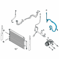 OEM 2015 Ford Edge Rear AC Tube Diagram - F2GZ-19D742-F