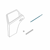 OEM 2006 Infiniti FX35 Moulding-Rear Door Outside, RH Diagram - 82820-CL70A