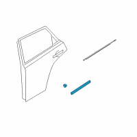 OEM 2005 Infiniti FX45 Moulding-Rear Door, LH Diagram - 82871-CG000