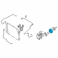 OEM 2004 Kia Sorento PULLEY Assembly-A/C Compressor Diagram - 976434E000