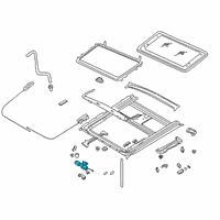 OEM Infiniti QX4 Motor Assy-Sunroof Diagram - 91295-0W010