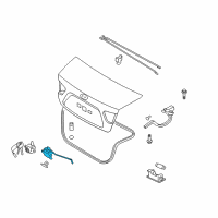 OEM 2010 Hyundai Elantra Trunk Lid Latch Assembly Diagram - 81230-2H020