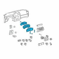 OEM Toyota Land Cruiser Cluster Assembly Diagram - 83800-60G50