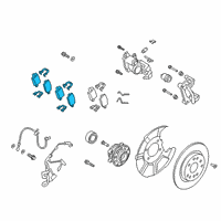 OEM Hyundai Santa Fe Rear Disc Brake Pad Kit Diagram - 58302-S1A30