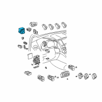 OEM Toyota Mirror Switch Diagram - 84872-0E010