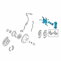 OEM 2003 Hyundai Santa Fe Caliper Kit-Rear Brake, RH Diagram - 58311-3AA00