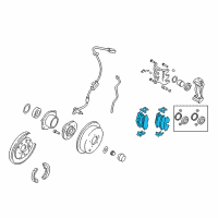 OEM 2005 Hyundai Santa Fe Rear Disc Brake Pad Kit Diagram - 58302-26A00