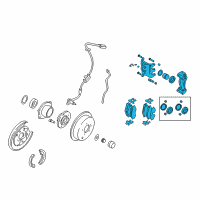 OEM 2004 Hyundai Santa Fe Disc Brake Assembly-Rear, LH Diagram - 58300-26060