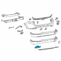 OEM 2019 Jeep Compass Reflector-FASCIA Diagram - 55112679AA