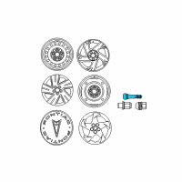 OEM 2003 Pontiac Vibe Stem, Tire Valve Diagram - 88971024