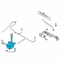 OEM Kia Washer Reservoir & Pump Assembly Diagram - 986103F300