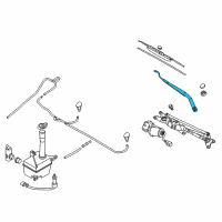 OEM 2008 Kia Amanti Windshield Wiper Arm Assembly Passenger Diagram - 983203F000