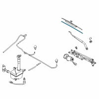 OEM Kia Amanti Drive Windshield Wiper Blade Assembly Diagram - 983513F000