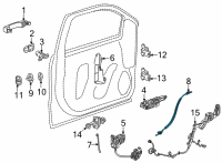 OEM Cadillac Escalade ESV Lock Cable Diagram - 23506095