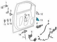 OEM 2022 GMC Yukon XL Door Check Nut Diagram - 13581570