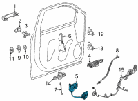 OEM 2022 Cadillac Escalade ESV Lock Assembly Diagram - 13540972